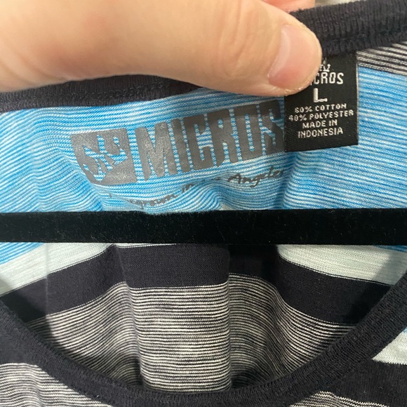 Men’s Micros Striped Tank Top Size Large - Picture 3 of 3